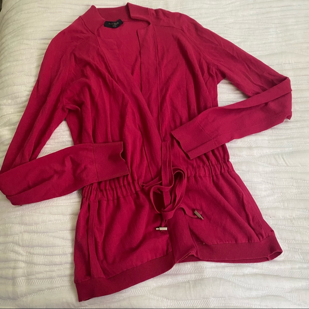 Piazza Sempione Hot Pink Cotton Cardigan